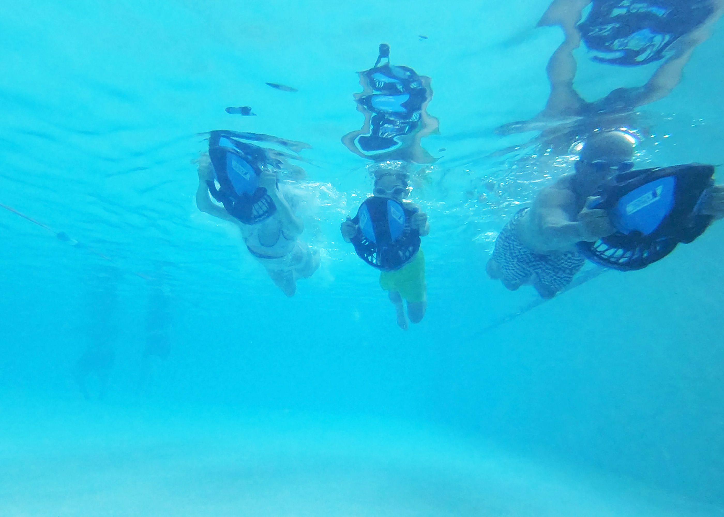 Finlake Family Using Sea Scooters